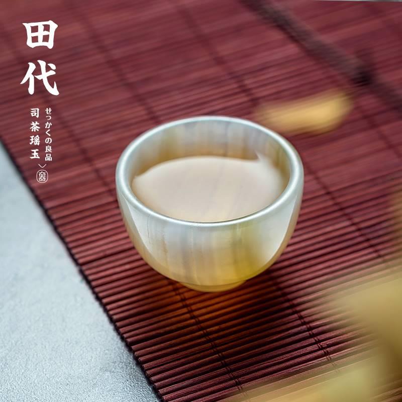 玉酒石酒酒杯烈玉原石白酒杯杯黄杯古风品酒玉石酒杯酒具套装小酒