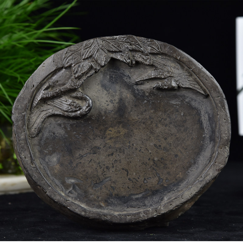 【直供】秦如意云纹梧桐栖凤瓦当砚