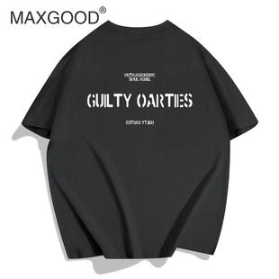 MAXGOOD重磅纯棉T恤男款夏季2024新款时尚短袖五分袖上衣青少年