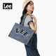 Lee新款大容量托特包拉链通勤包女大学生上课包手提包出行妈咪包