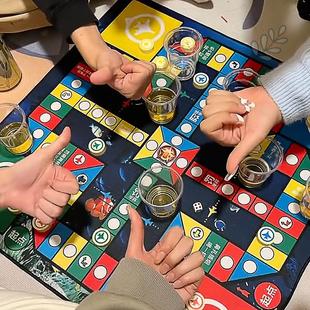 酒桌飞行棋地毯成人派对聚会游戏道具喝酒娱乐玩具助兴抖音版神器