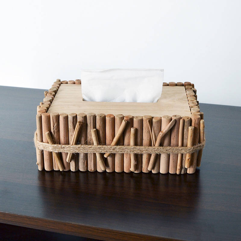 居慢生活手工实木质纸巾盒北欧简约创意家用客厅茶几餐桌面抽纸盒