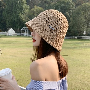 网红瑞卡夏天戴帽子的新款连帽头发化疗女式渔夫帽带假发一体时尚