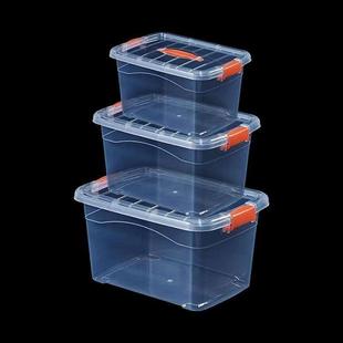 pp食品级加厚手提大号保鲜盒 塑料 透明长方形冰箱密封收纳盒带盖