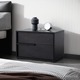 黑橡木黑色整装意式现代白灰卧室创意床头收纳柜大小可定制床边柜