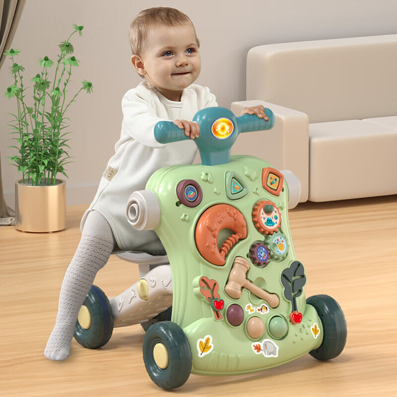 贝思迪三四合一婴儿多功能学步车玩具宝宝防侧翻手推助步走路幼儿