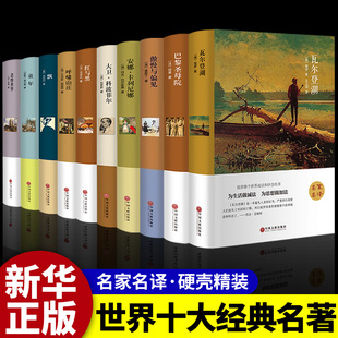 世界十大文学名著全套正版精装10册巴黎圣母院飘童年红与黑呼啸山庄悲惨世界瓦尔登湖傲慢与偏见青少年学生版小说书籍畅销书排行榜