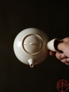 纯手工手拉纹拙朴肌理感 侧把急需煮水煮茶壶陶瓷烧水壶 好用