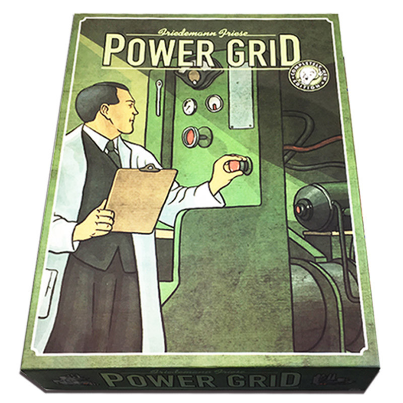 BGG经典桌游电力网络公司电厂大亨power grid策略经营版图游戏