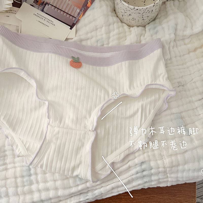 网红Pure cotton underwear, sweet girl, cotton crotch, wooden