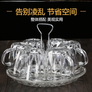 推荐玻璃水杯套装家用一套客厅6个家庭杯茶杯喝水杯子客人创意一