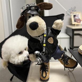 掌门狗挂件毛绒公仔中号骨架玩偶飞行员系列生日礼品含狗服装套装