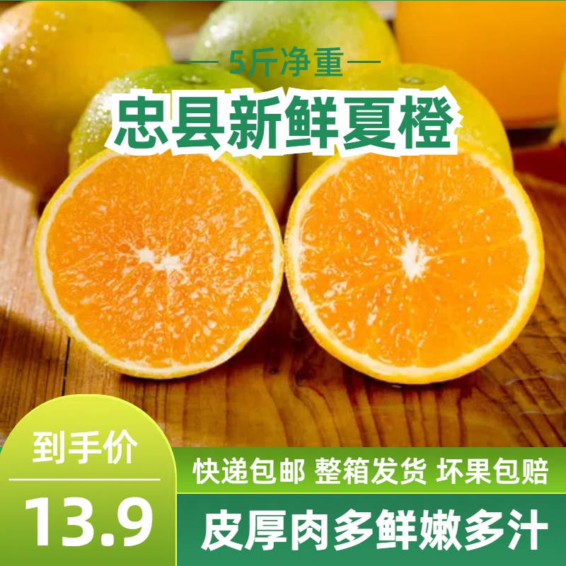 重庆夏橙新鲜橙10斤大果整箱当季水