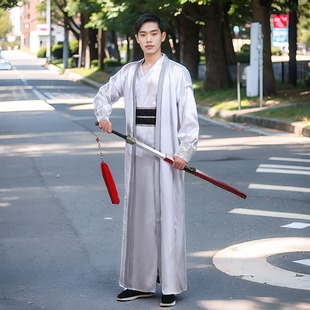 书生汉服出租古代唐装男秀才读书郎服饰表演服员外服长袍古装租赁