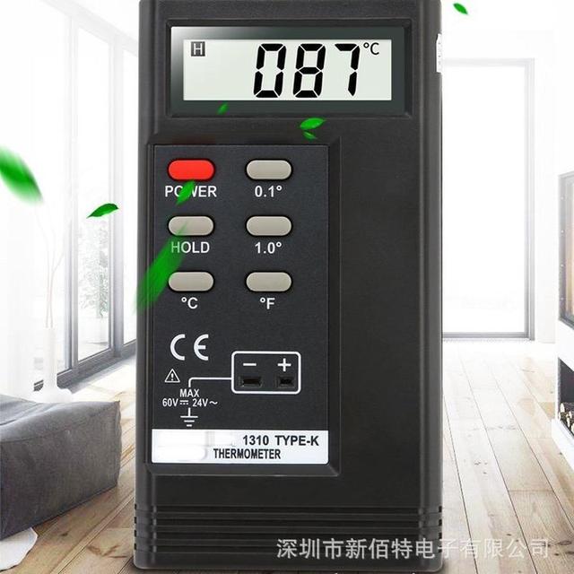 高精度tes1310温度表工业电子温度计数显测温仪高温热电偶带探头