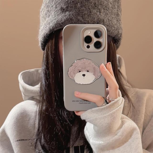 适用苹果16手机壳15promax潦草小狗iphone14趣味立体13卡通12硅胶