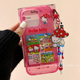 可爱卡通蘑菇HelloKitty适用苹果iPhone16ProMax手机壳15pro新款14带链条13小众14promax硅胶16pro创意15全包