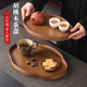 胡桃木质托盘茶盘2025新款家用中式点心干果创意竹木茶具盘子