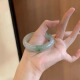 最相物“飘然系列”高冰透缅甸翡翠手镯玉石冰种飘花女真玉手镯子