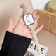 科联曼适用苹果applewatch手表iWatch10/9轻奢皮质8新款小蛮腰7真皮表带6细款5小众创意时尚se复古ins风腕带