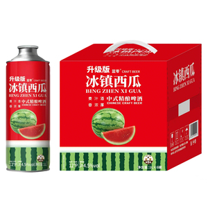 冰镇西瓜国产中式精酿啤酒整箱批发1L*6罐装啤酒女士微醺晚安啤酒
