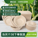美亿达一次性碗食品级家用带盖加厚耐高温可降解餐盘餐具野餐快餐