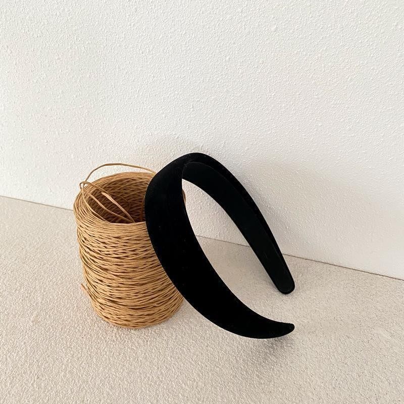 hholiday丝绒黑色发箍女韩版洗脸发卡头饰高颅顶宽边头箍发饰压发