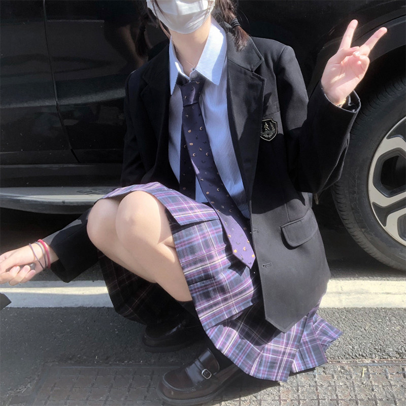 闭店清仓jk格裙 夜宴现货jk秋冬未来制服馆 辣妹jk复古学院风领结