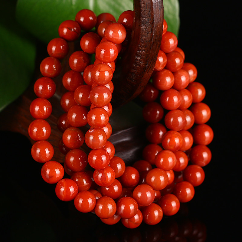 19g 8.27mm天然南红玛瑙佛珠【新东方典当】