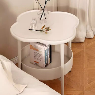 床头柜出租房用简易床头桌沙发边几现代简约卧室奶油风小型置物架