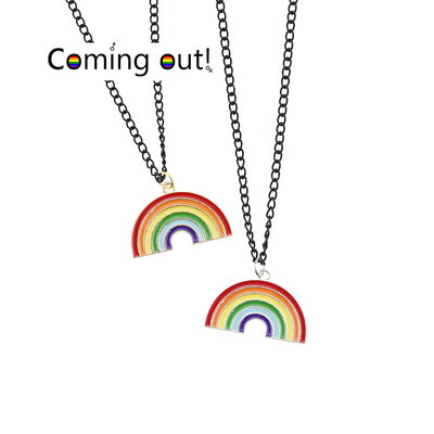 六色彩虹独家定制项链lgbt饰品情侣项链同志饰品