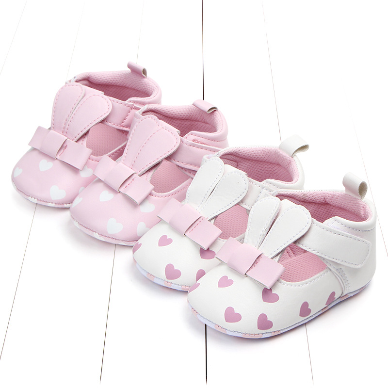 新款爱心婴儿鞋春季女宝宝可爱立体耳朵防滑学步鞋女定鞋