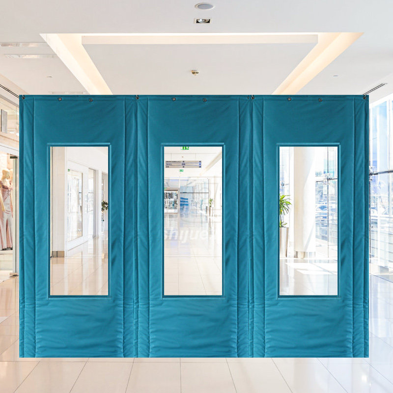 定制皮门帘透明软门帘冬季棉门帘加厚保暖商场空调挡风隔音隔断帘