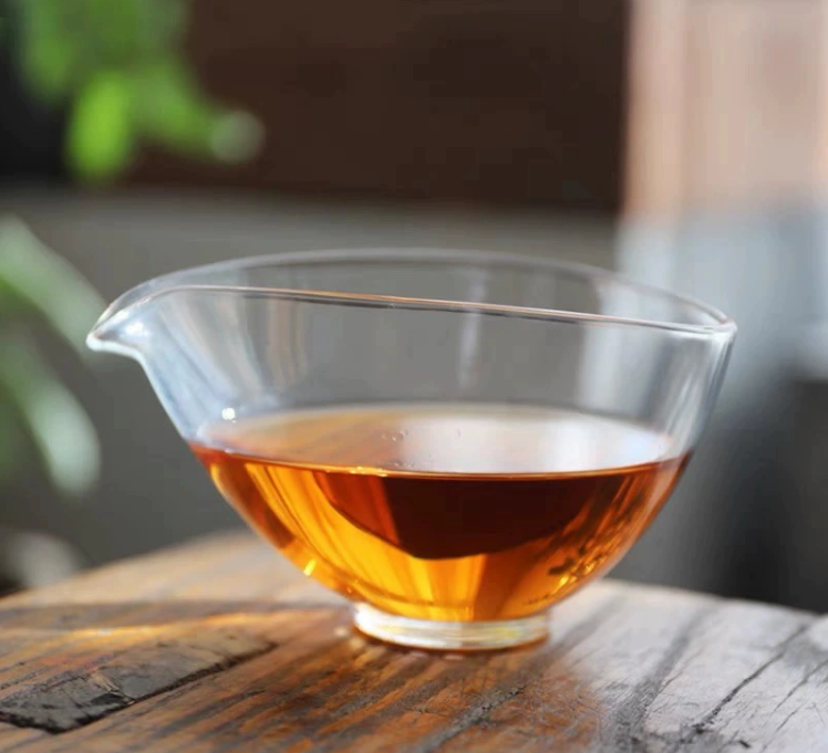 耐热玻璃半月公道杯 高档茶具透明玻璃水杯 玻璃分茶杯茶海分茶器