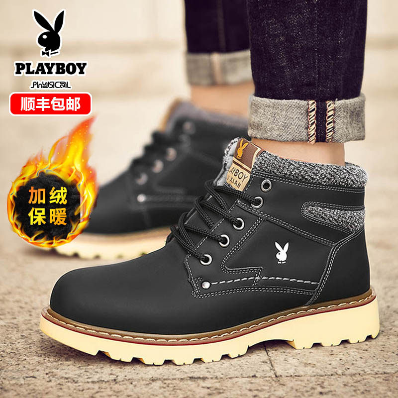 花花公子男鞋鼕季男士