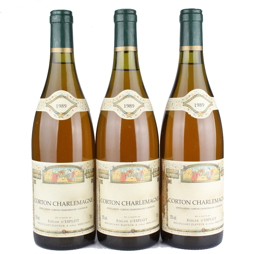 3瓶1989年德皮特酒庄科尔登查理曼特级园干白corton charlemagne