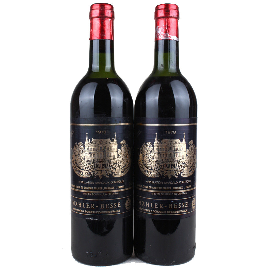 2瓶1978年宝玛庄园正牌干红葡萄酒chateau palmer