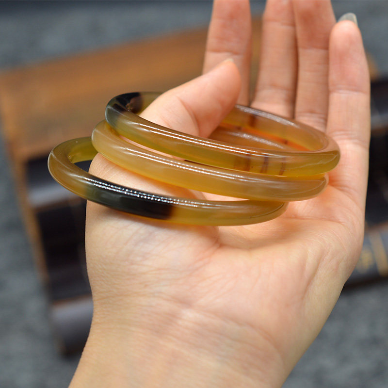 正宗老料牦牛角手镯叮当镯子养生手环简约民族风礼物闺蜜