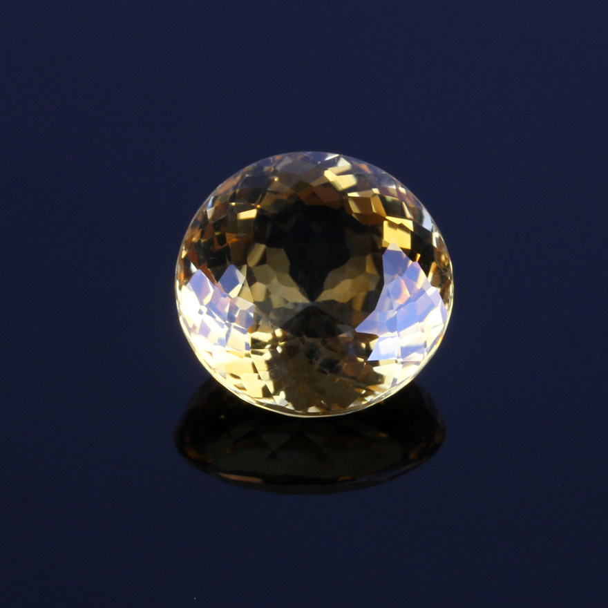 巴西定制顶级切工完美黄水晶戒面 7.64ct