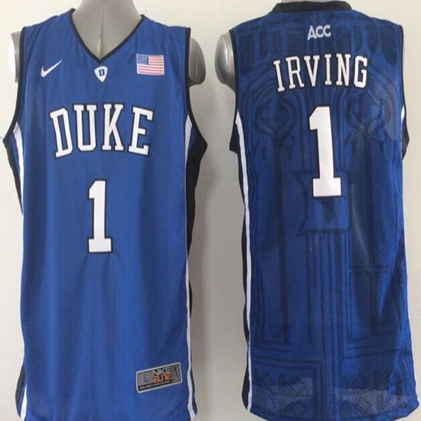 ncaa大学版杜克蓝魔duke球衣1号欧文irving篮球服刺绣
