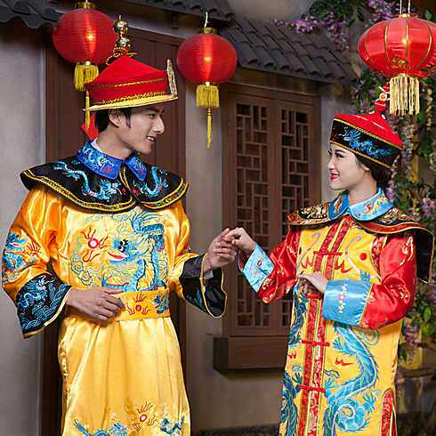 清朝乾隆雍正皇帝皇后古装康熙帝王帝后朝服龙袍凤袍舞台演出服装