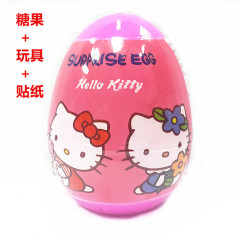 日本进口零食HELLO KITTY/KT猫玩偶奇趣玩具糖果惊喜蛋10G礼物