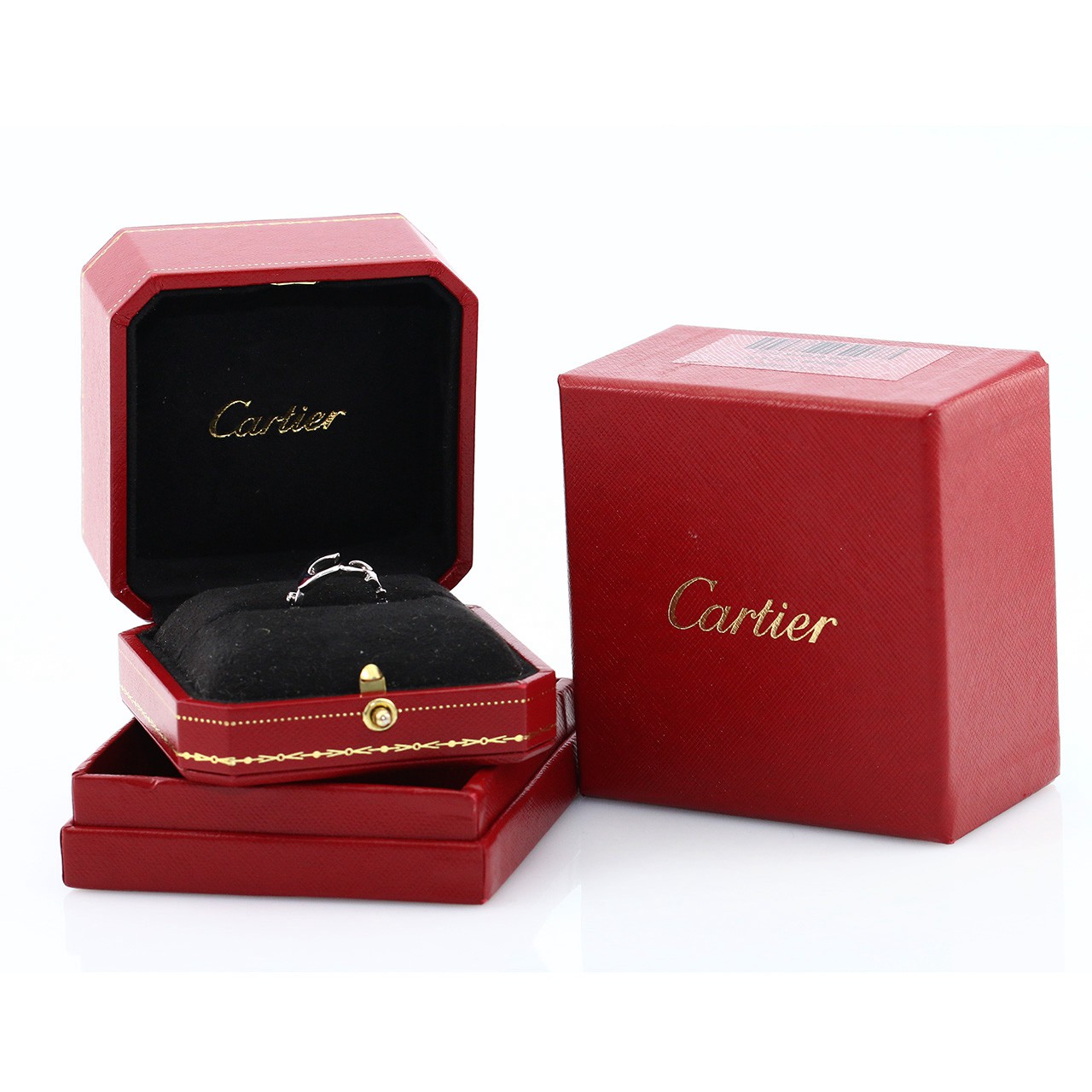 【9.5新】卡地亚 48# 750白金 戒指 镶钻