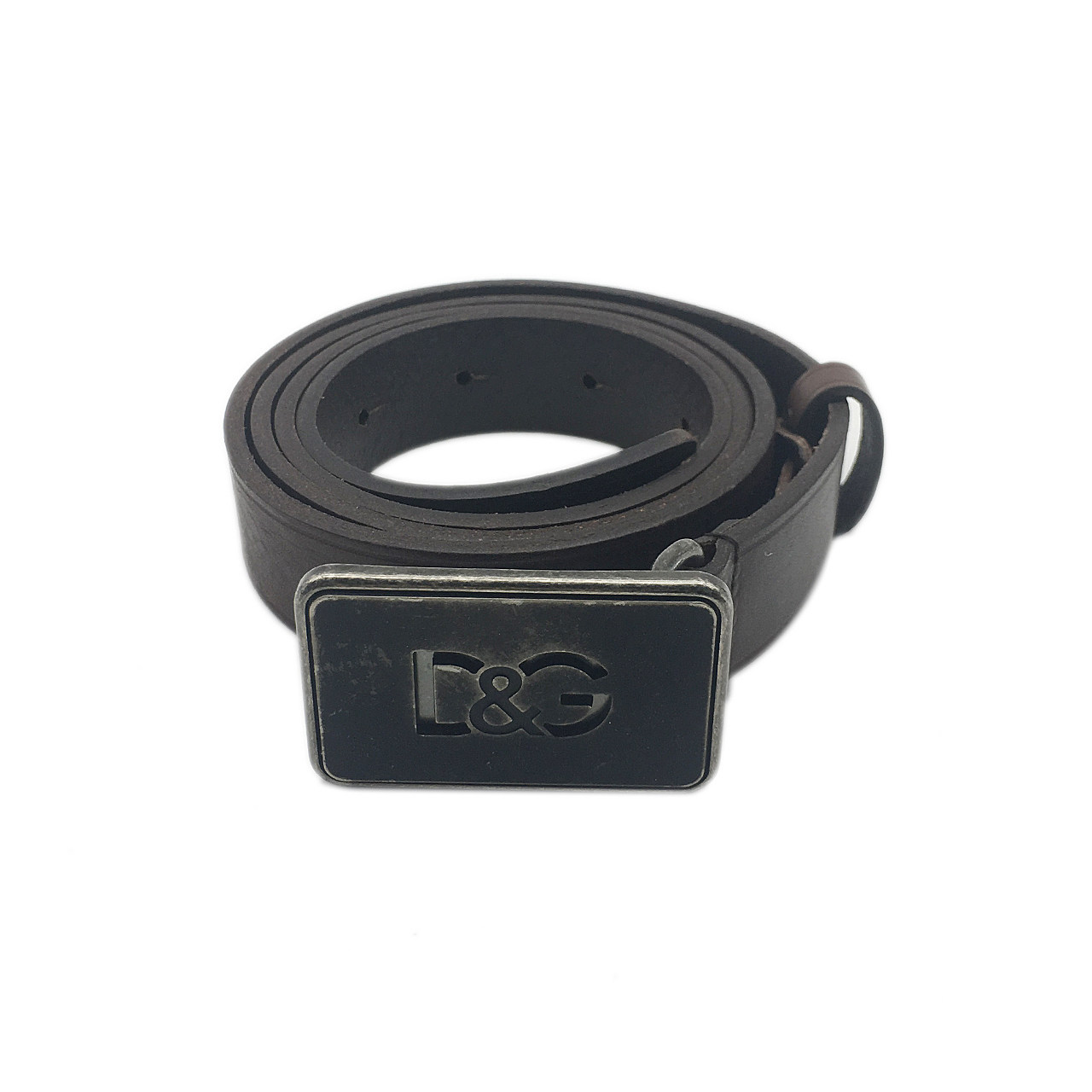 [9.0新]杜嘉班纳dg男士腰带棕色牛皮