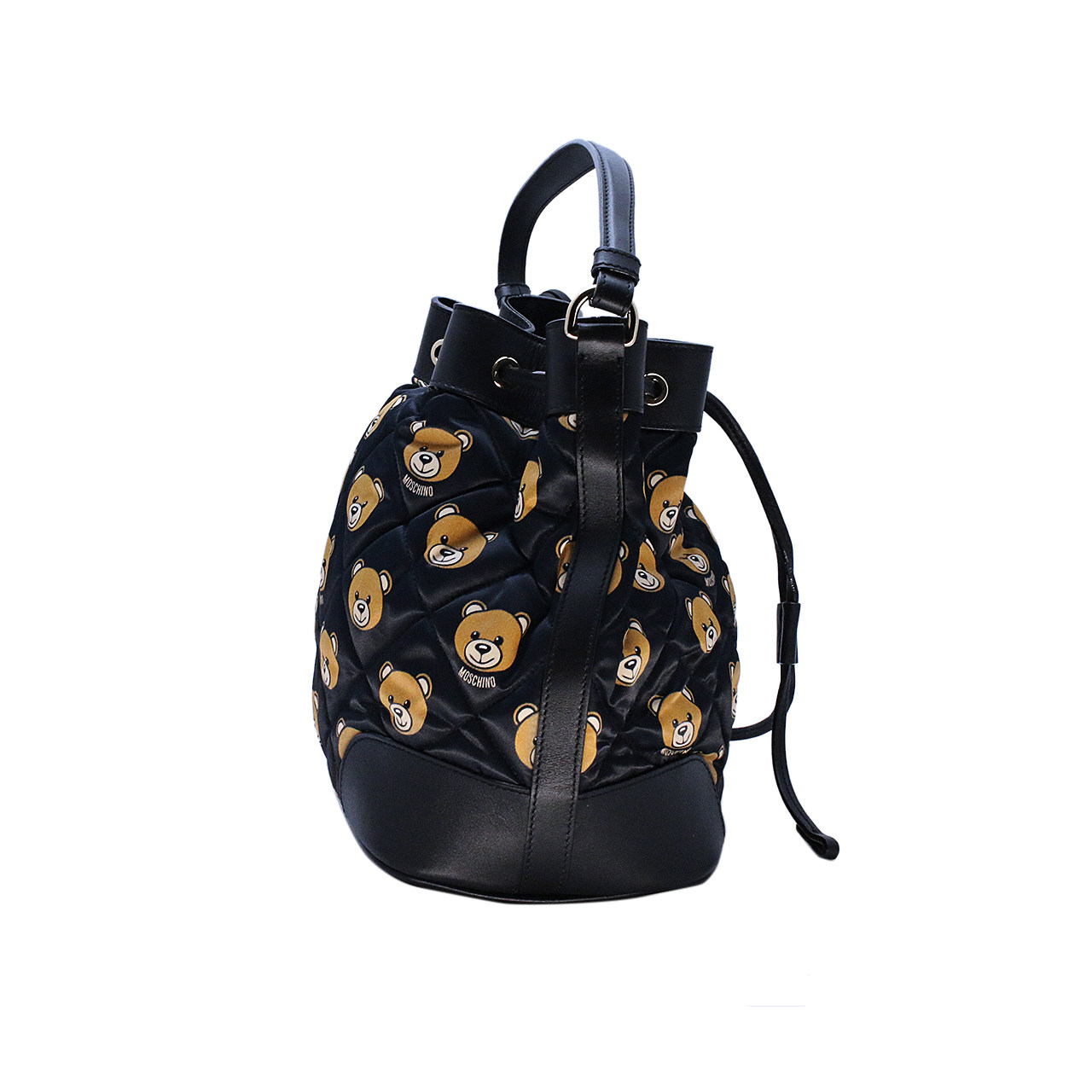 [9.9新]莫斯奇诺moschino女士桶包黑色羽绒棉0811