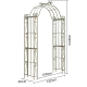 出口订单欧式做旧户外铁艺拱门花架庭院拱形植物支架室外花园爬藤