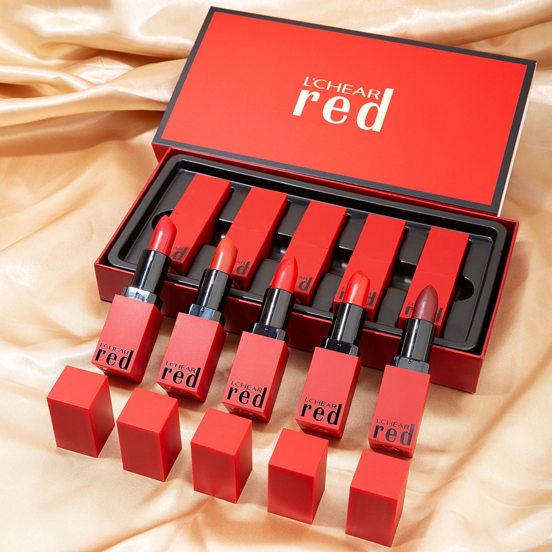 蕾琪奢美口红套盒高颜值礼盒口红不易掉色彩妆保湿初学者女学生款