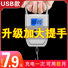 迷你称重电子称手提秤50kg便携式高精度家用快递称小秤弹簧吊钩秤