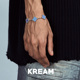 KREAM S925 纯银 天然蓝玛瑙十字手链男嘻哈女同款