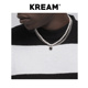 KREAM 原创 珍珠叠加古巴项链心形吊坠嘻哈男女同款锁骨毛衣链